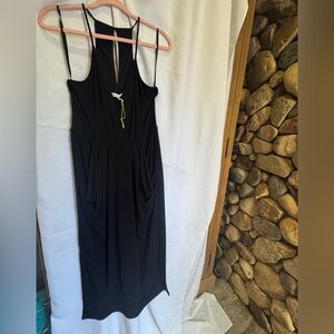 BCBG  Black V-Neck Dress Womens size M